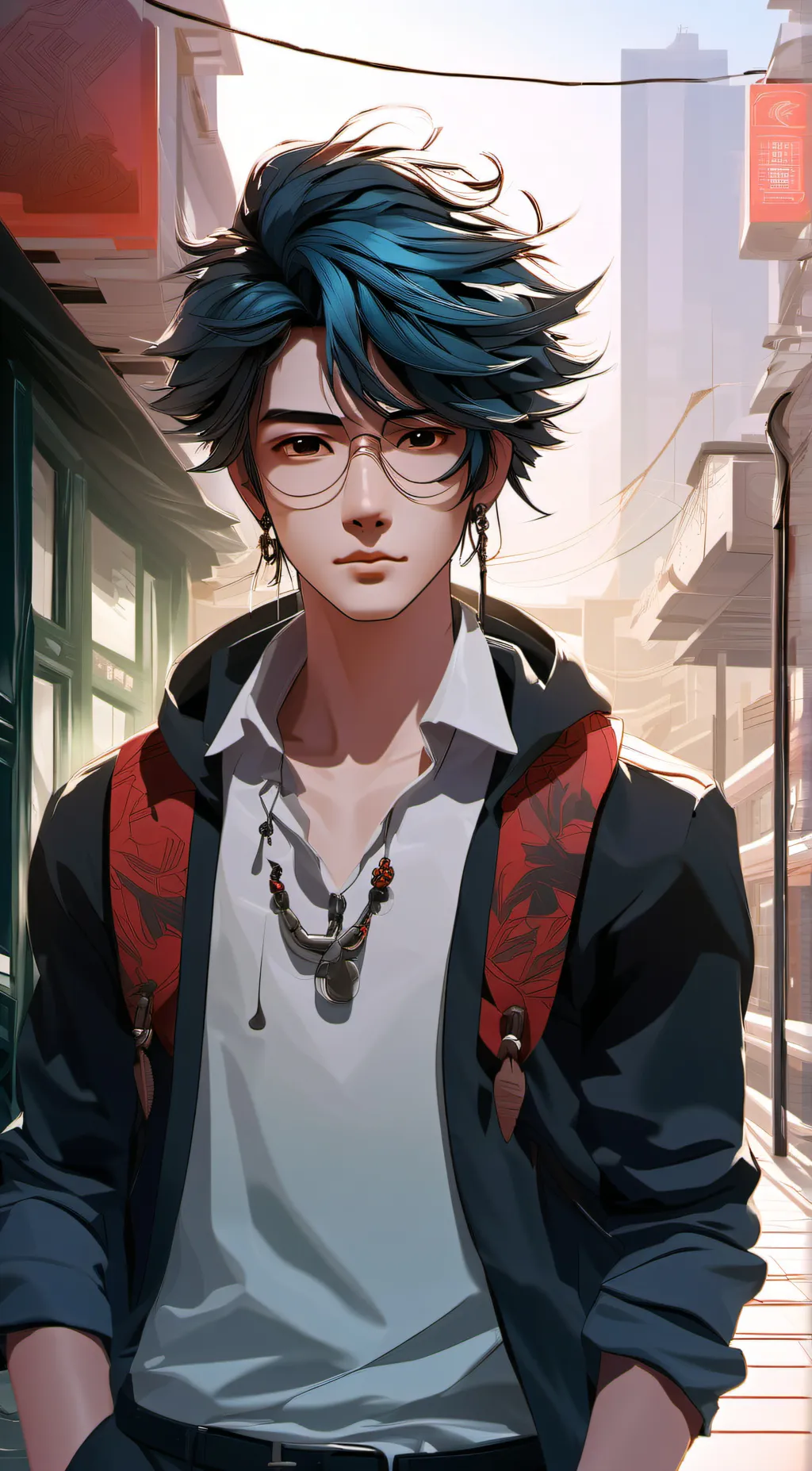 ai character: Chris  background