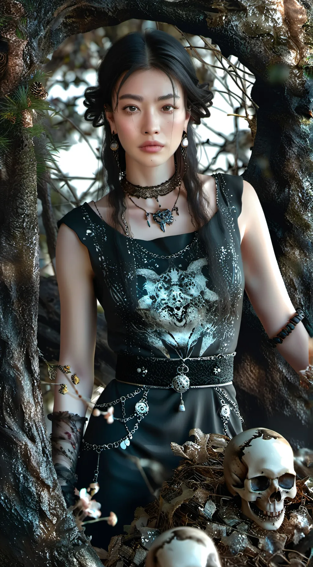 ai character: Ashley  background