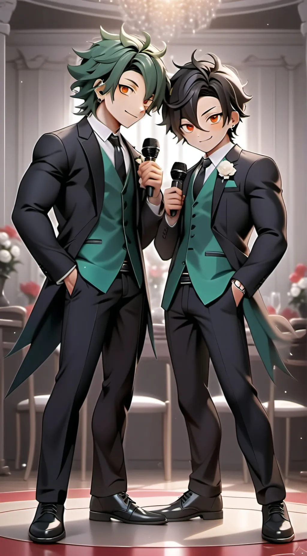 ai character: 1-A prom background