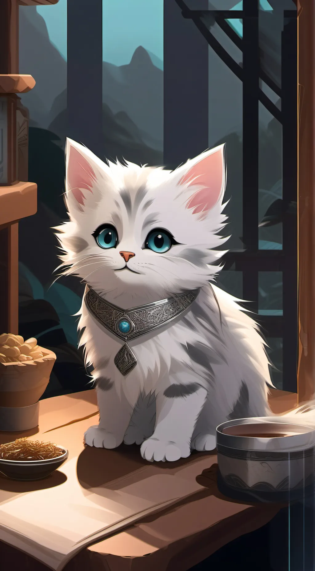 ai character: cat background