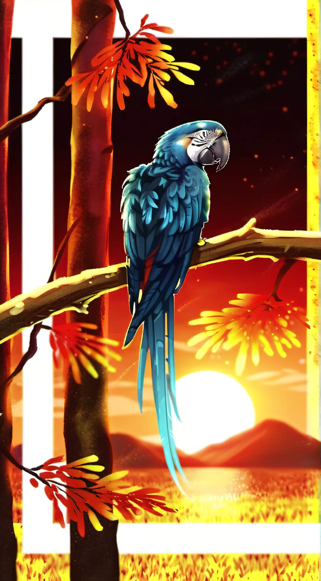 ai character: blue  background