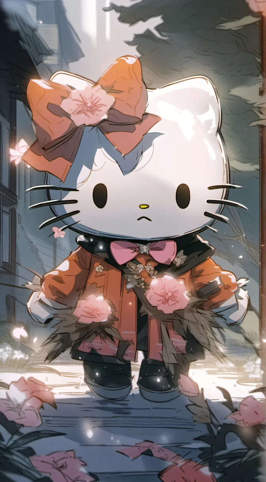 ai character: hello kitty background