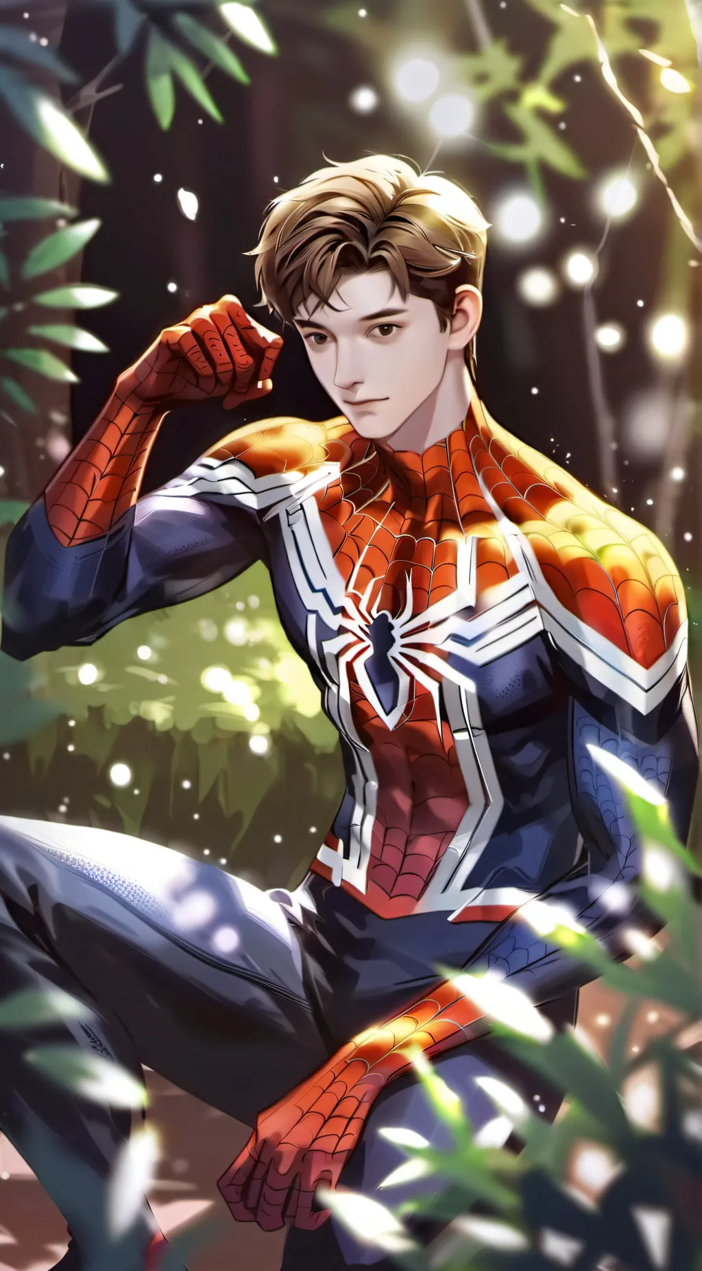 ai character: Peter Parker  background