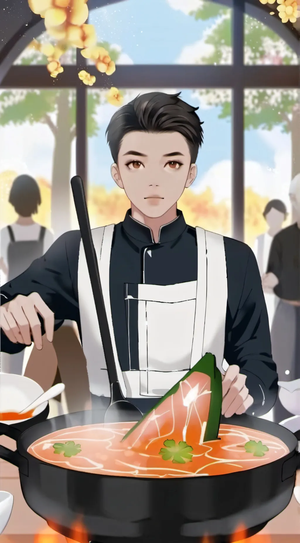 ai character: drop the soup background