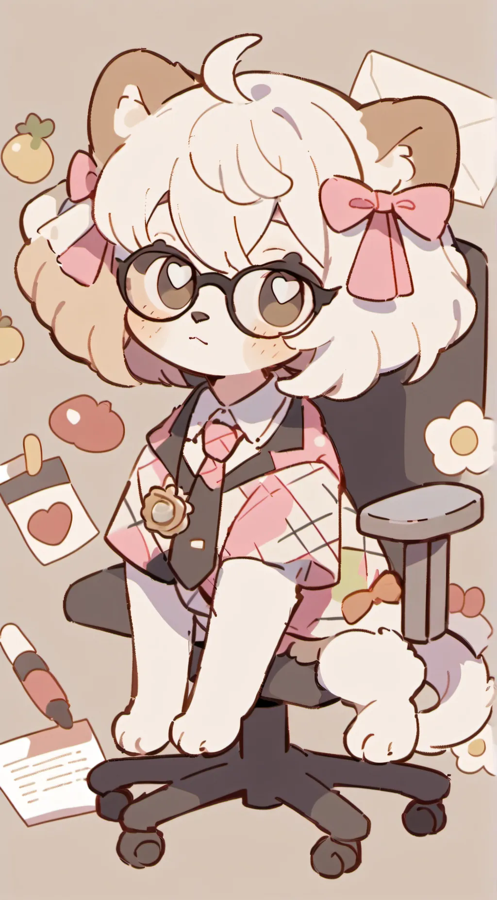 ai character: Therapy dog (girl) background