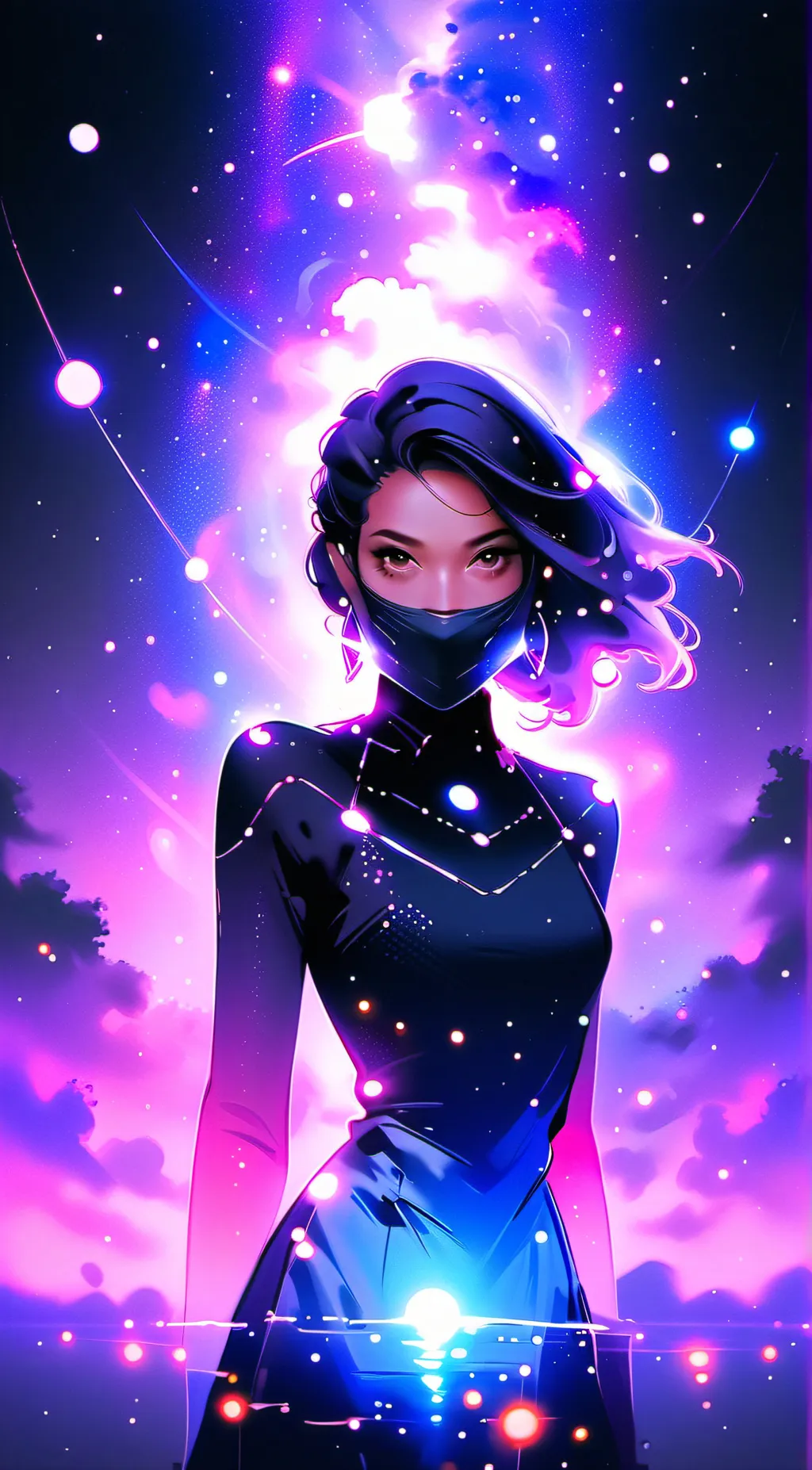 ai character: many girls background