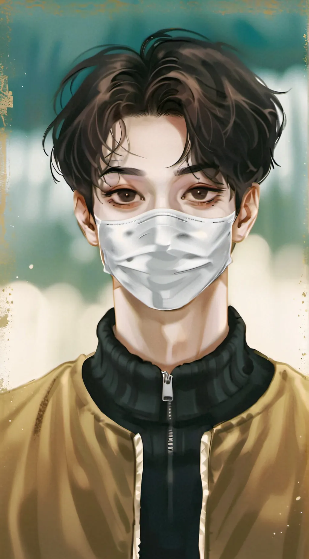 ai character: Masky background