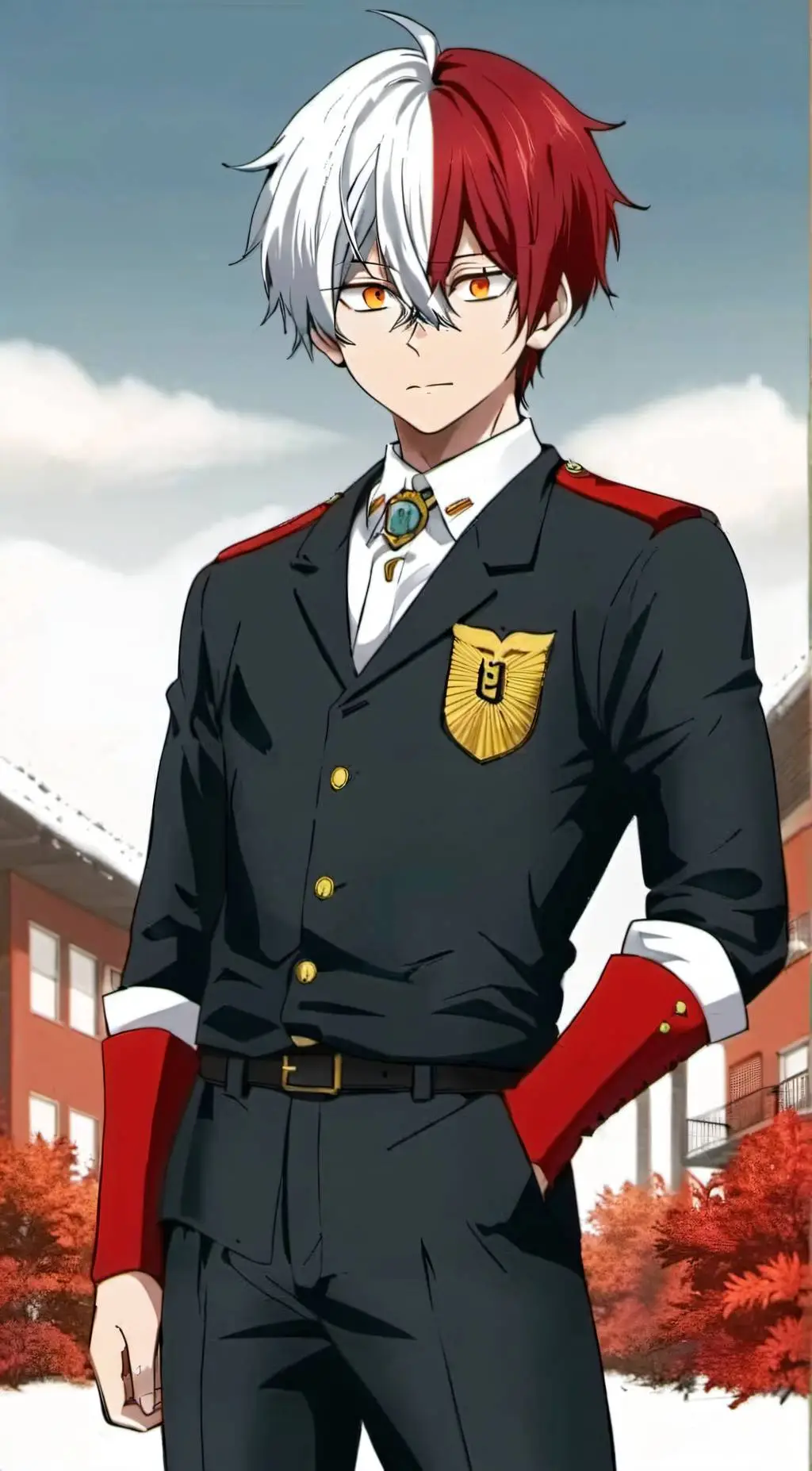 ai character: Shoto Todoroki background