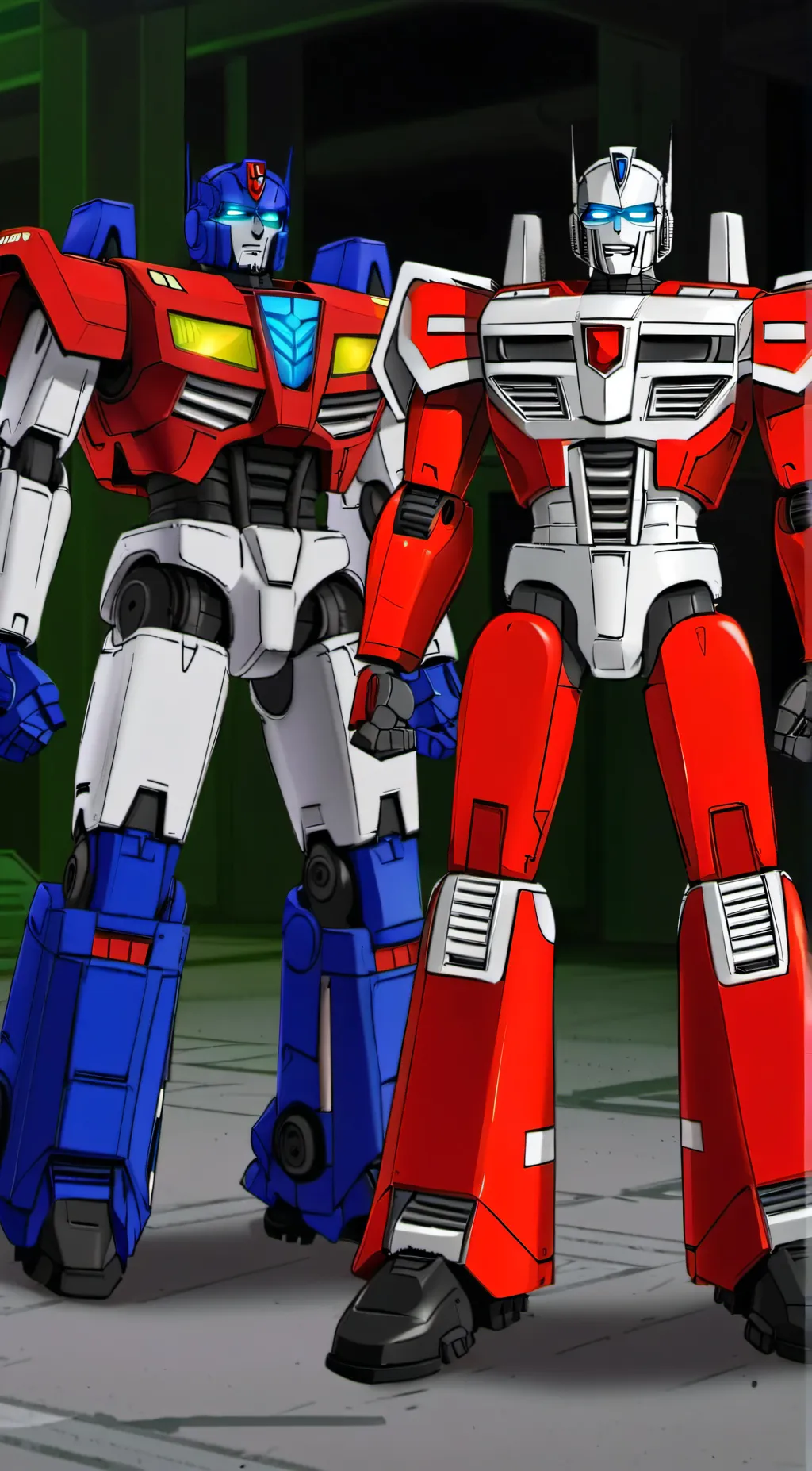 ai character: optimus & ratchet background