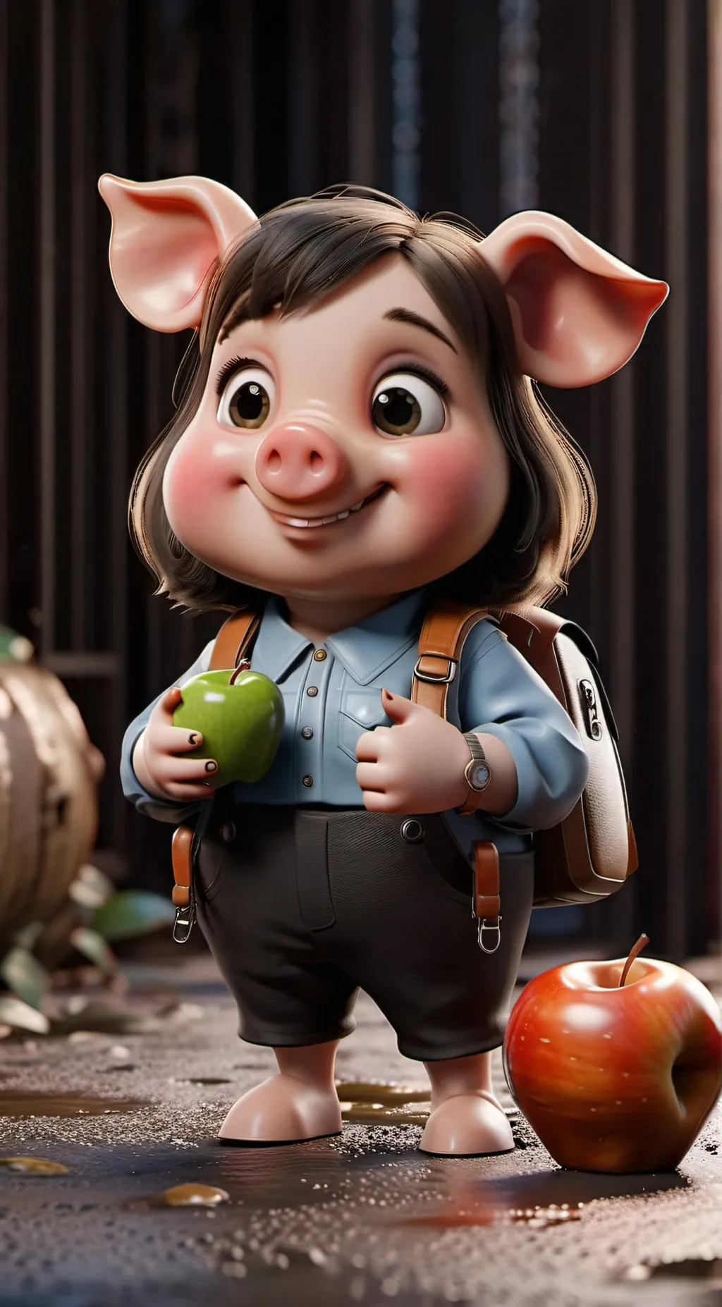 ai character: picky Piggy  background