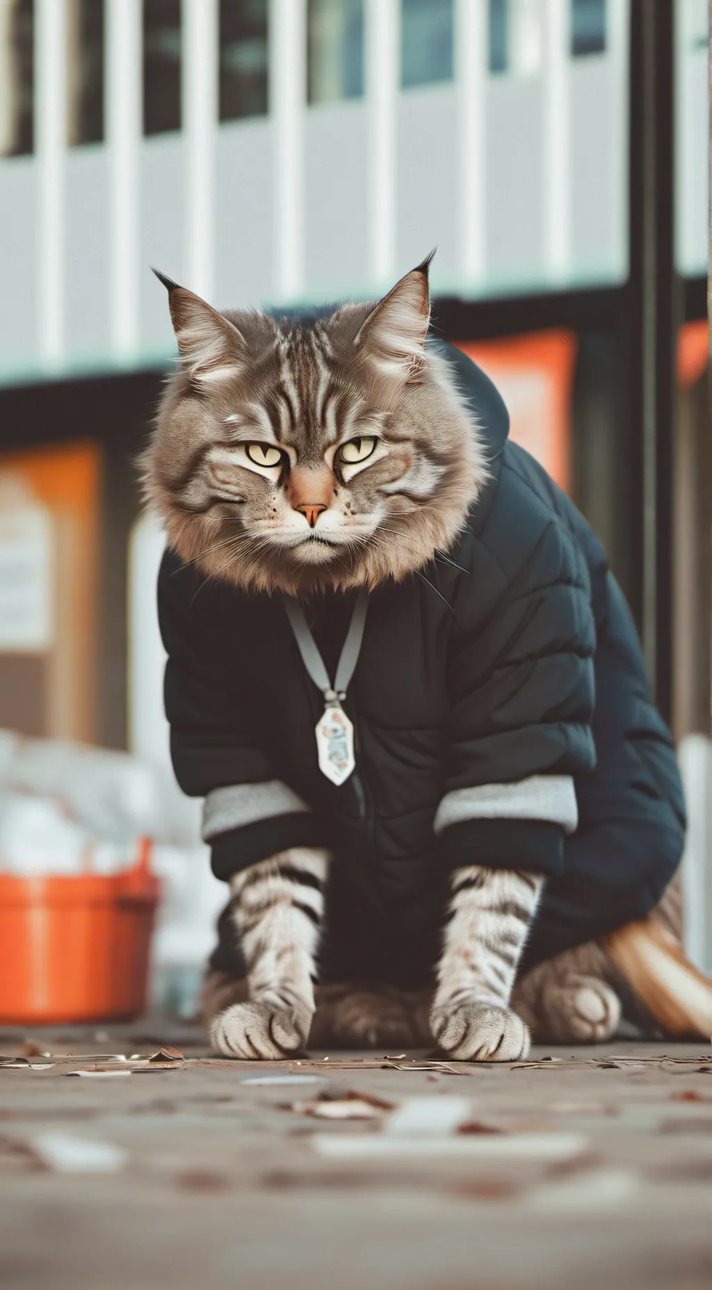 ai character: fat cat background