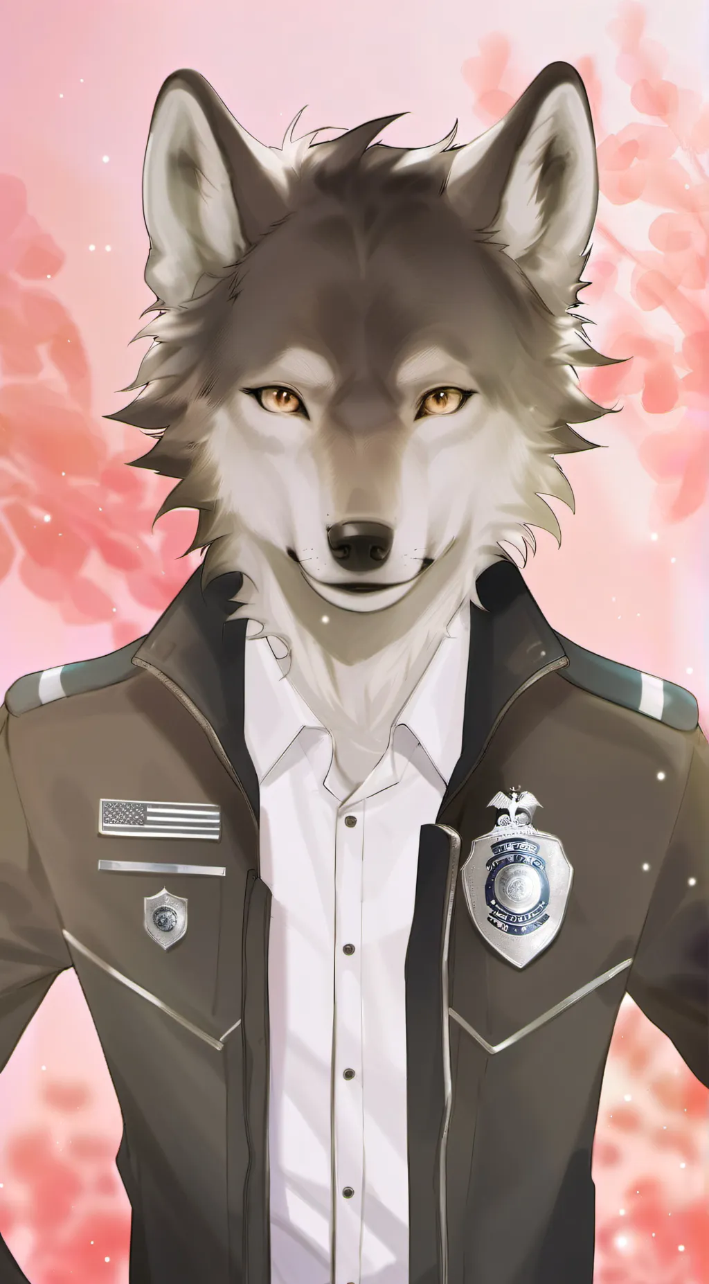 ai character: Officer Wolf H background