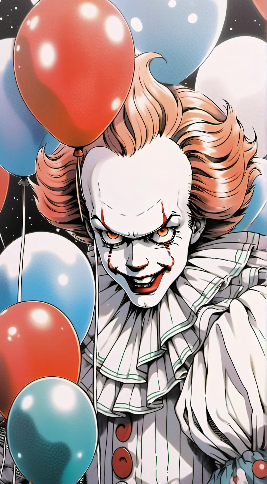 ai character: Pennywise  background