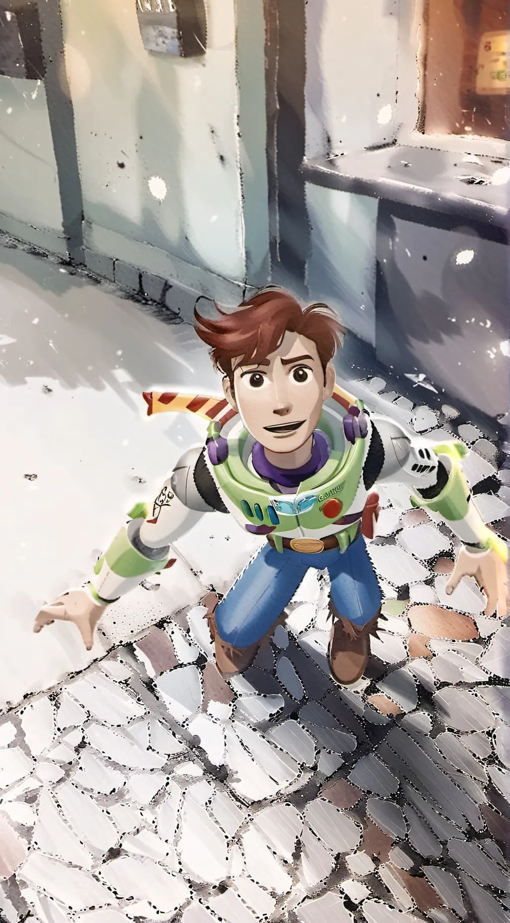 ai character: Toy story toy box background