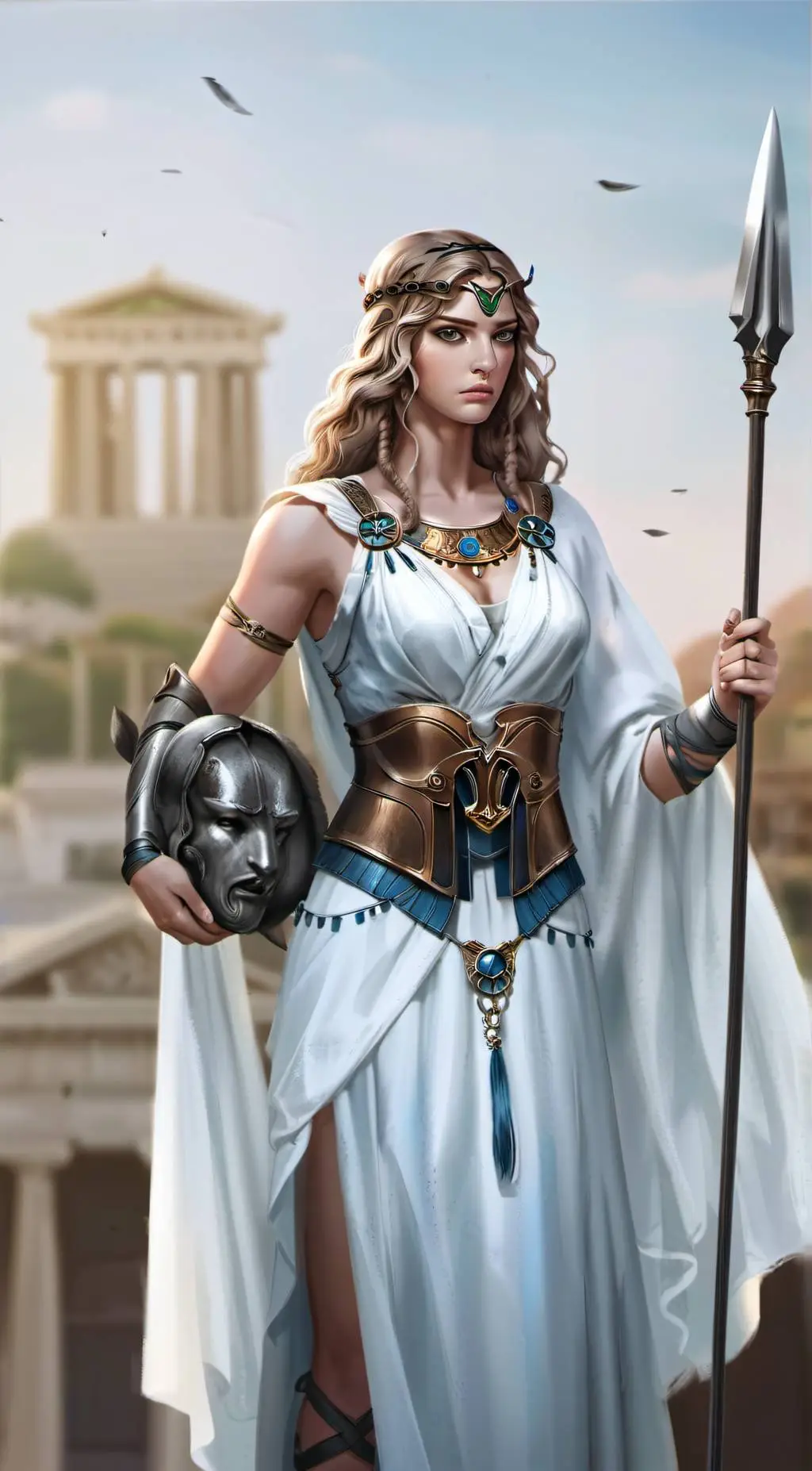ai character: Athena  background