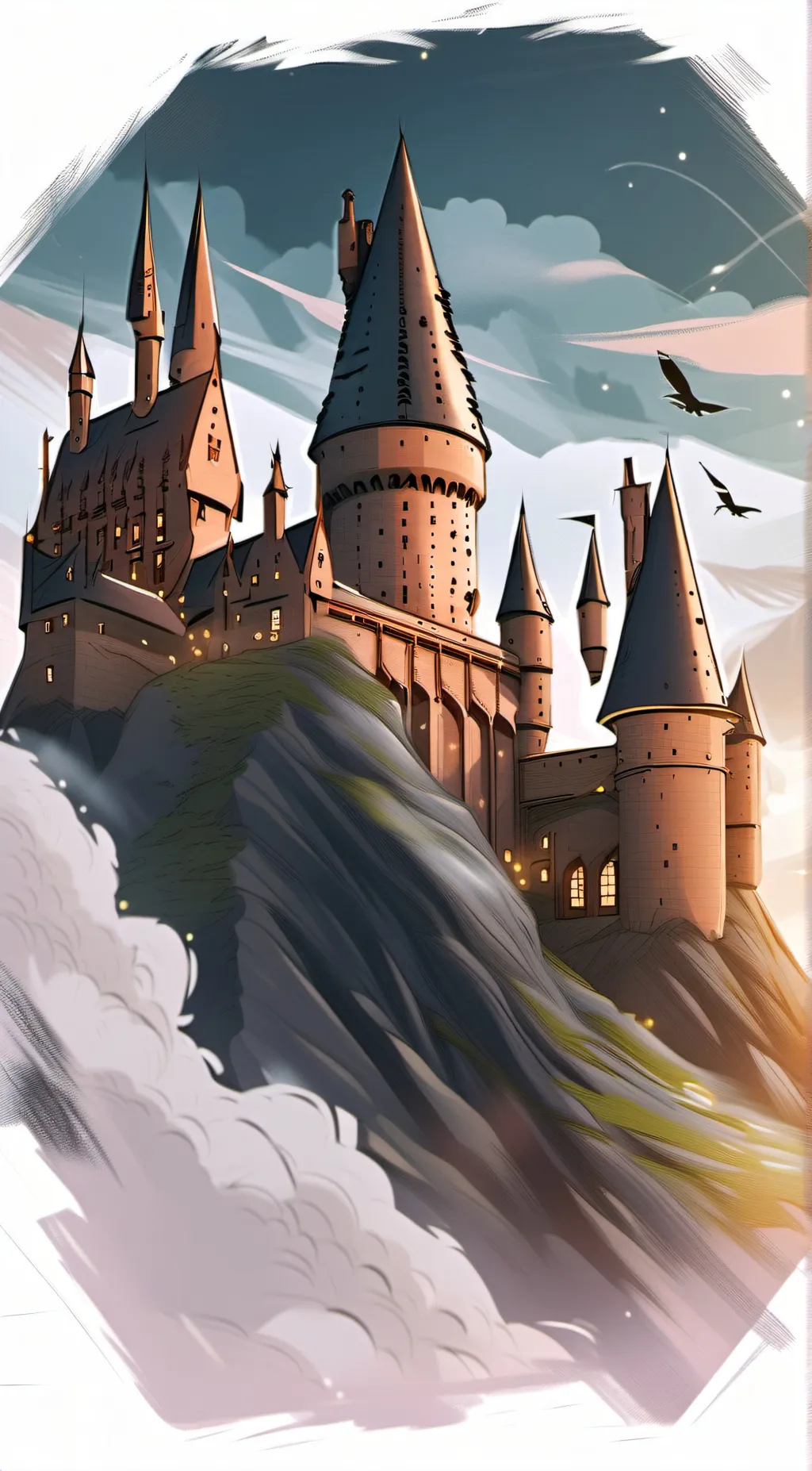 ai character: Hogwarts  background