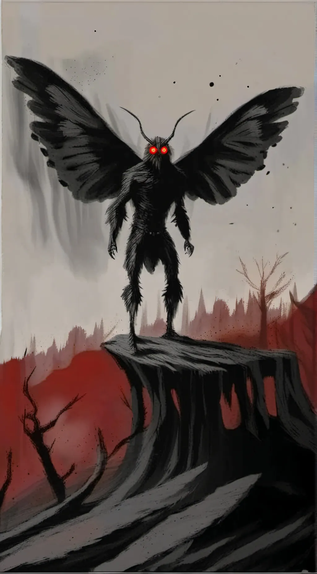 ai character: Mothman  background
