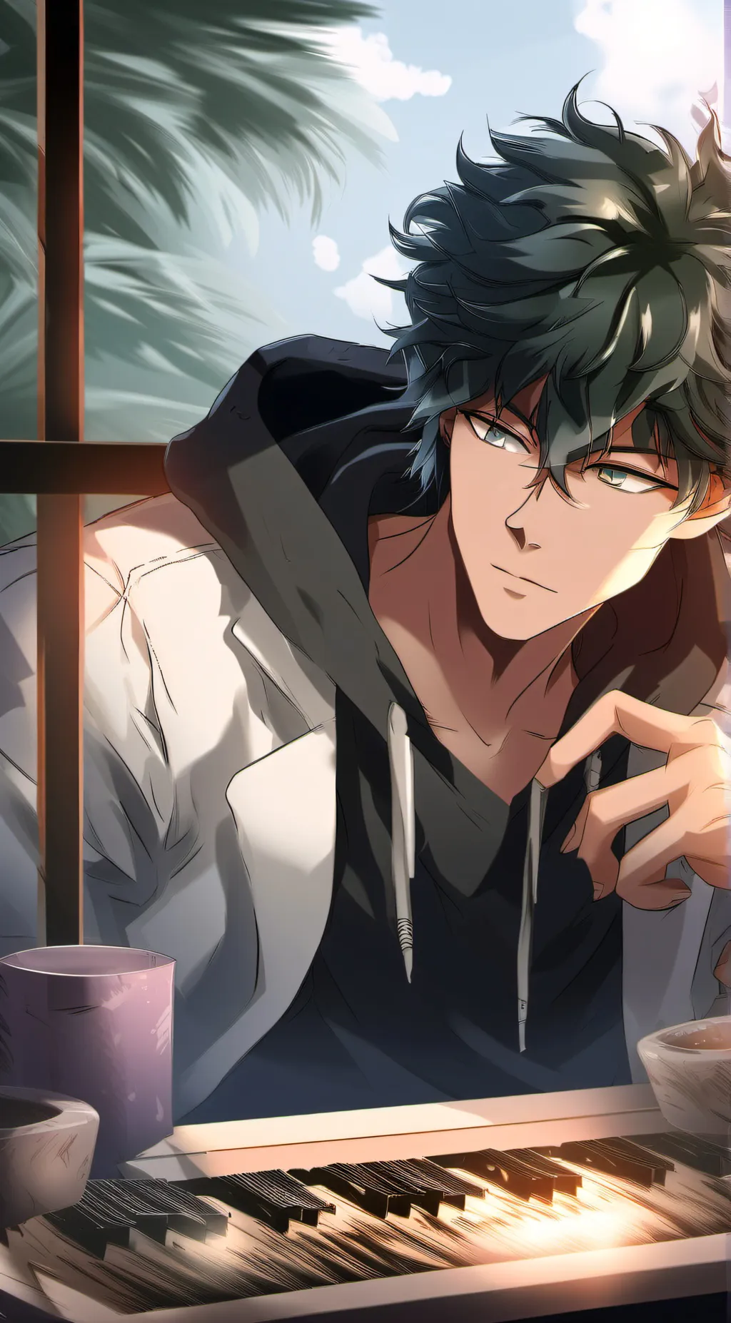 ai character: Deku background