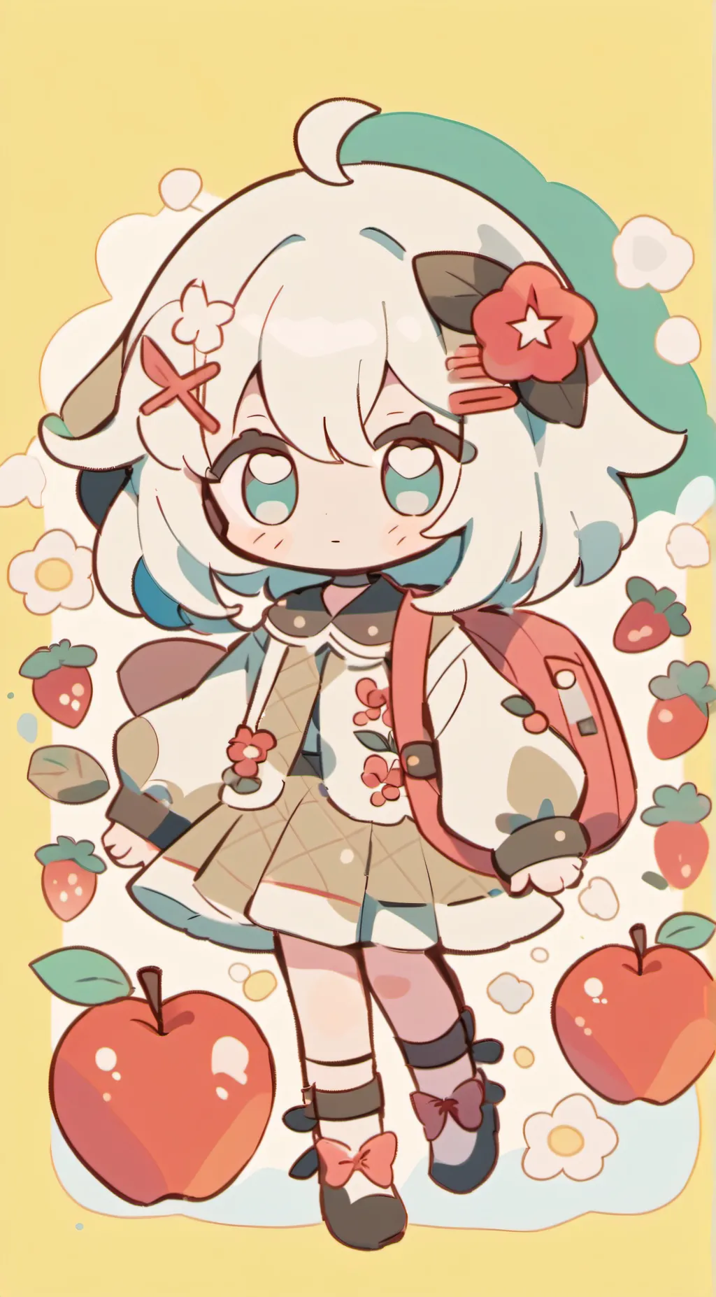 ai character: Apple background