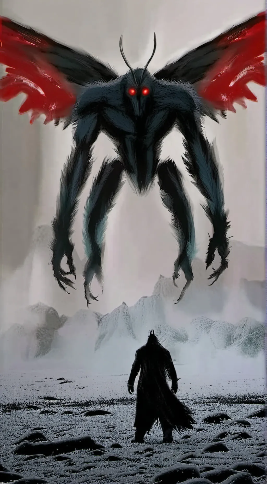 ai character: Mothman  background