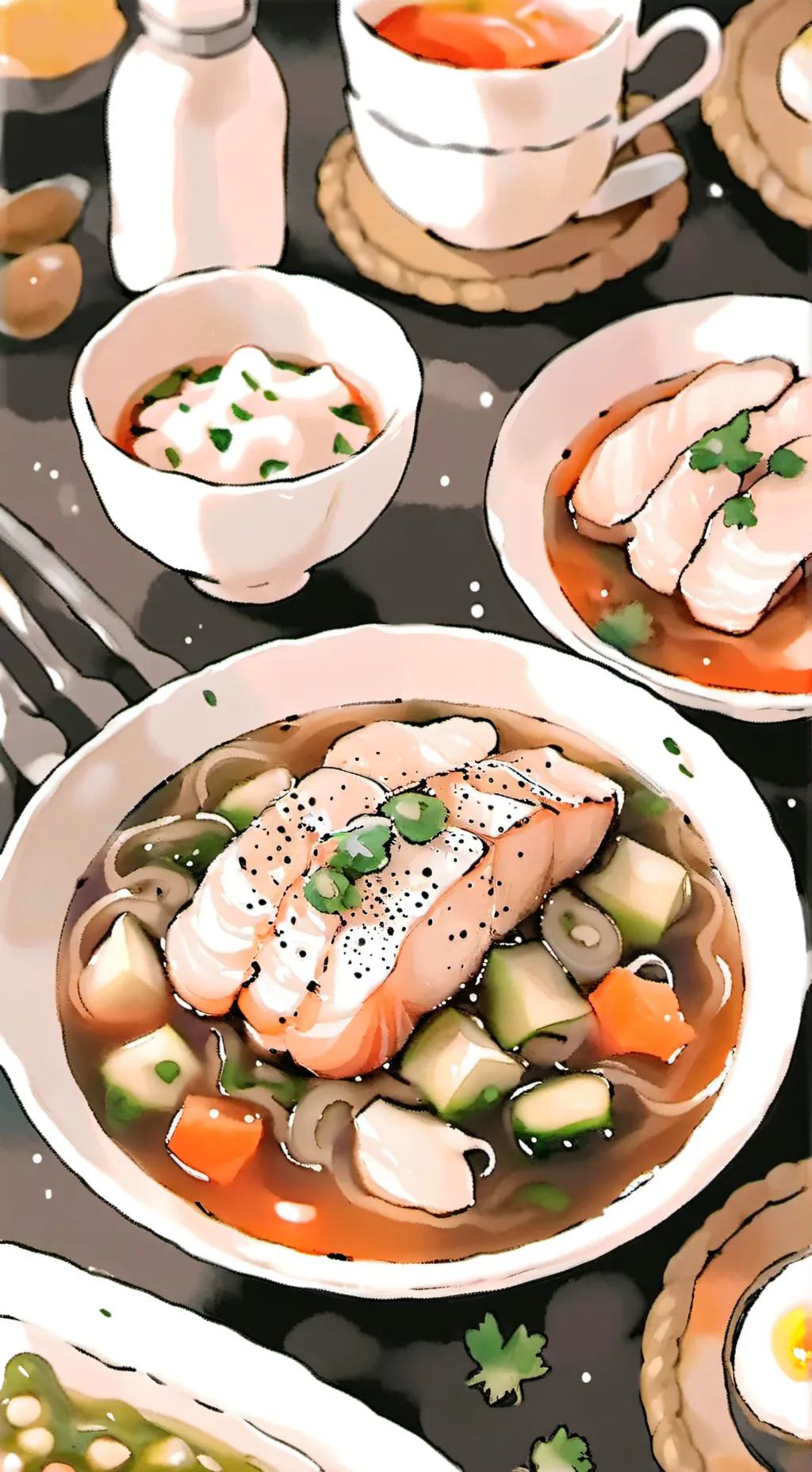 ai character: Your Best Food background