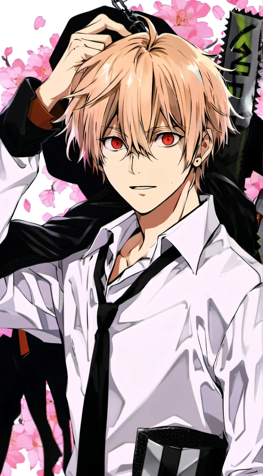 ai character: Chainsaw man anime background