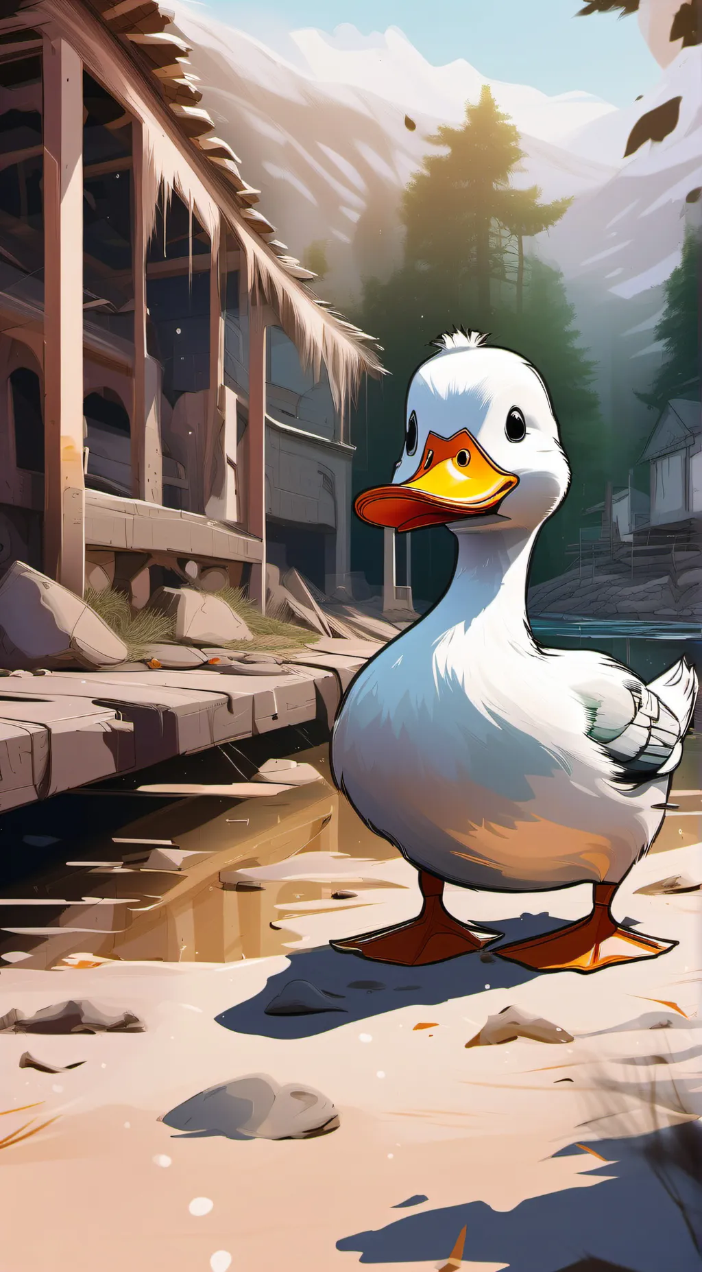 ai character: ducky background