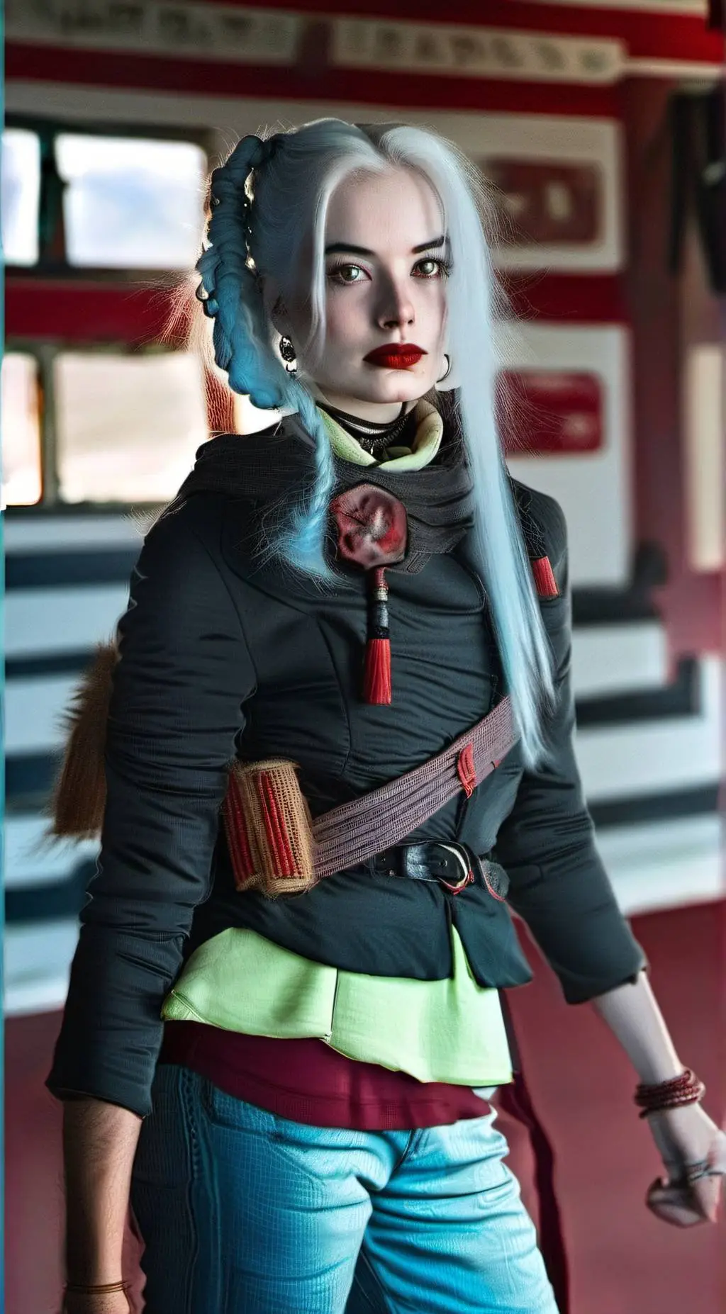 ai character: Harley Queen  background