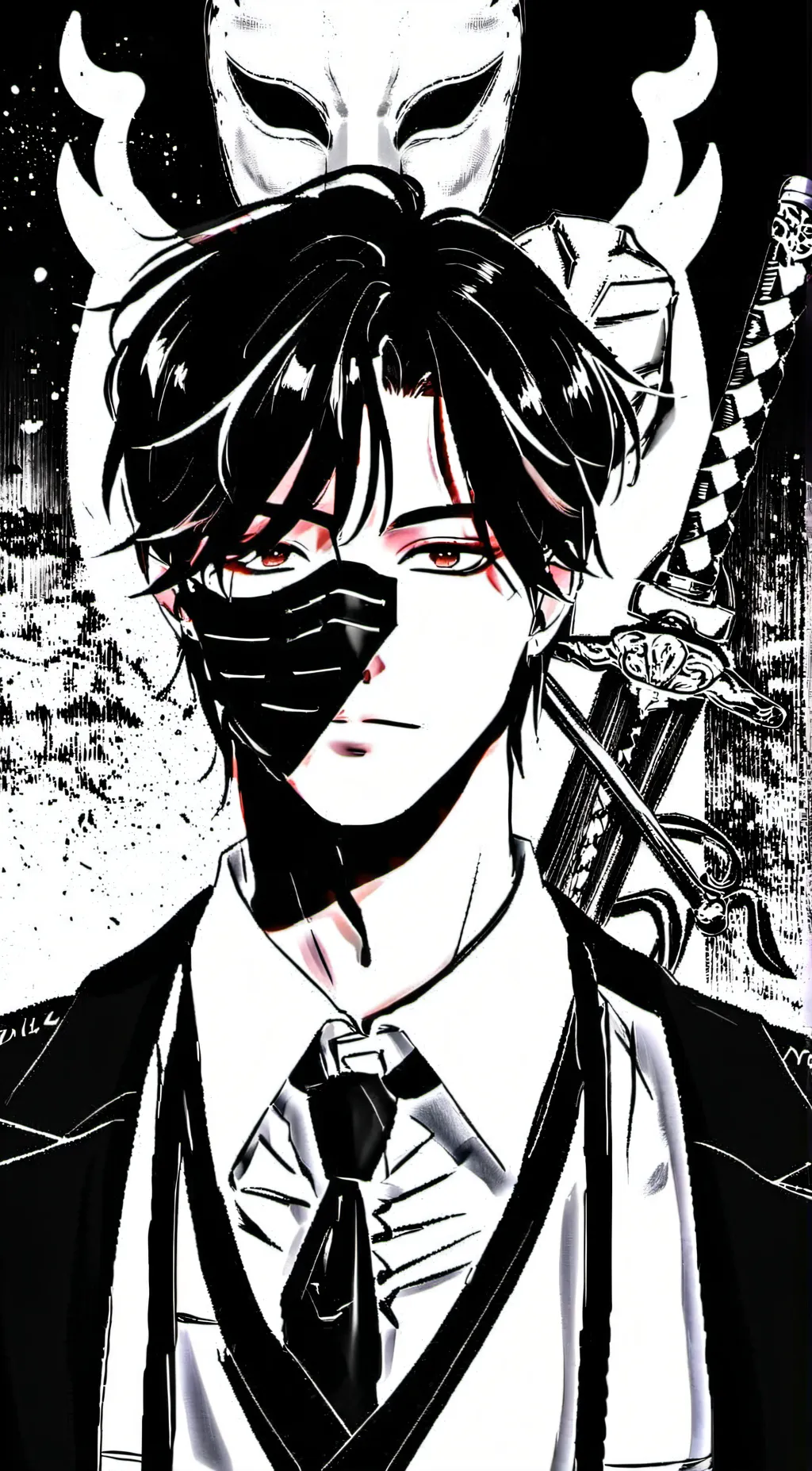 ai character: Levi eclair background