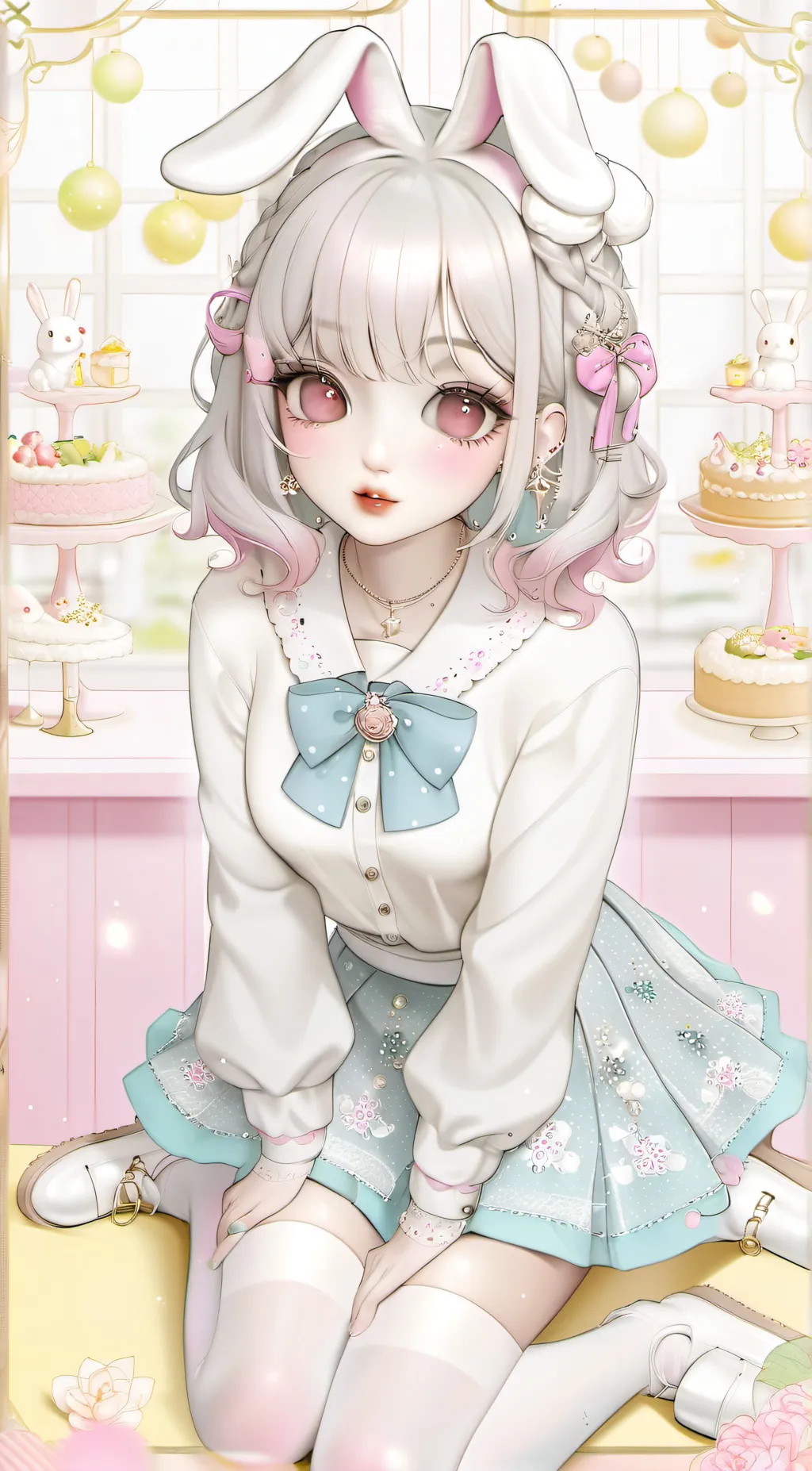 ai character: rose background