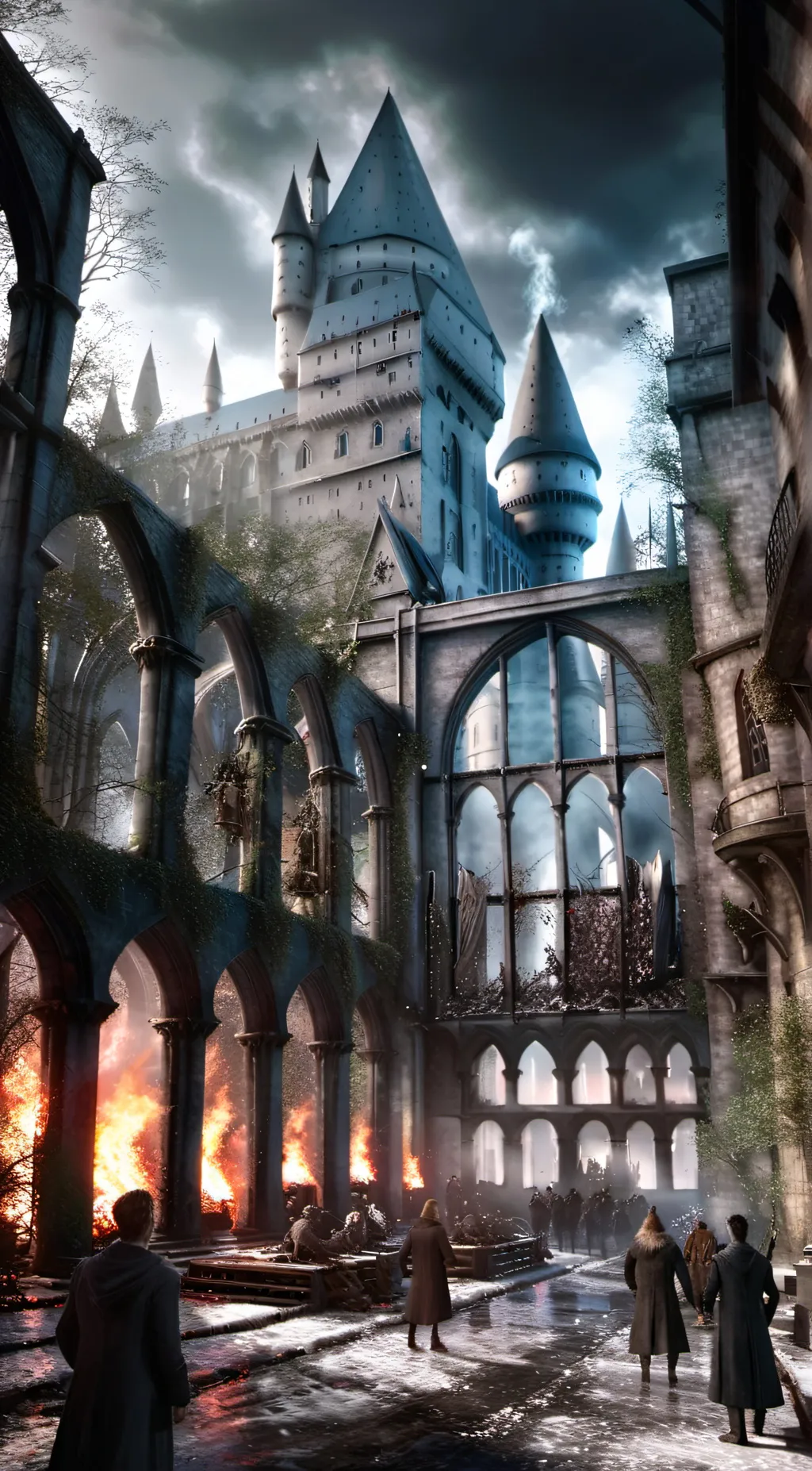 ai character: Battle of Hogwarts background