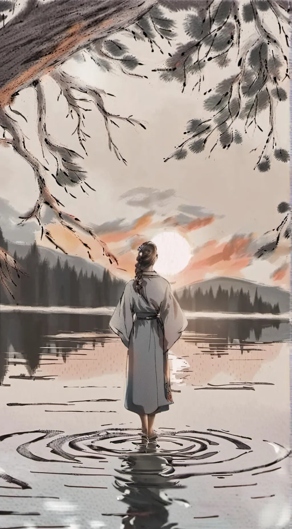 ai character: Sakura background