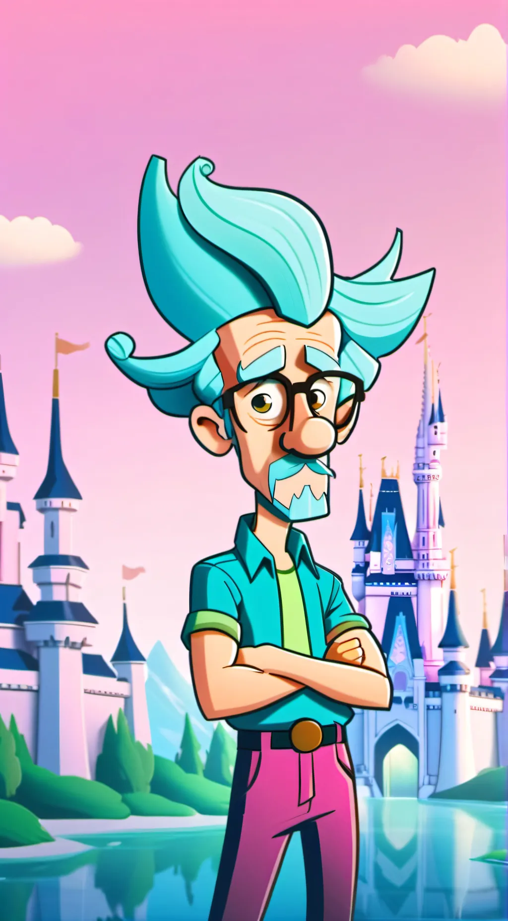 ai character: dr. led light  background