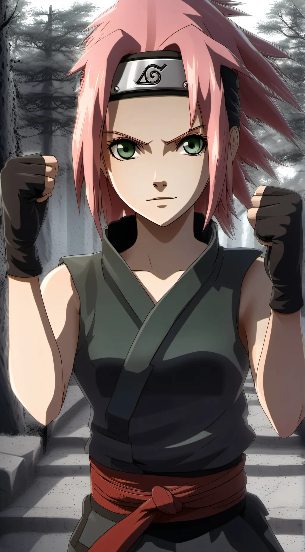 ai character: Sakura Haruno background