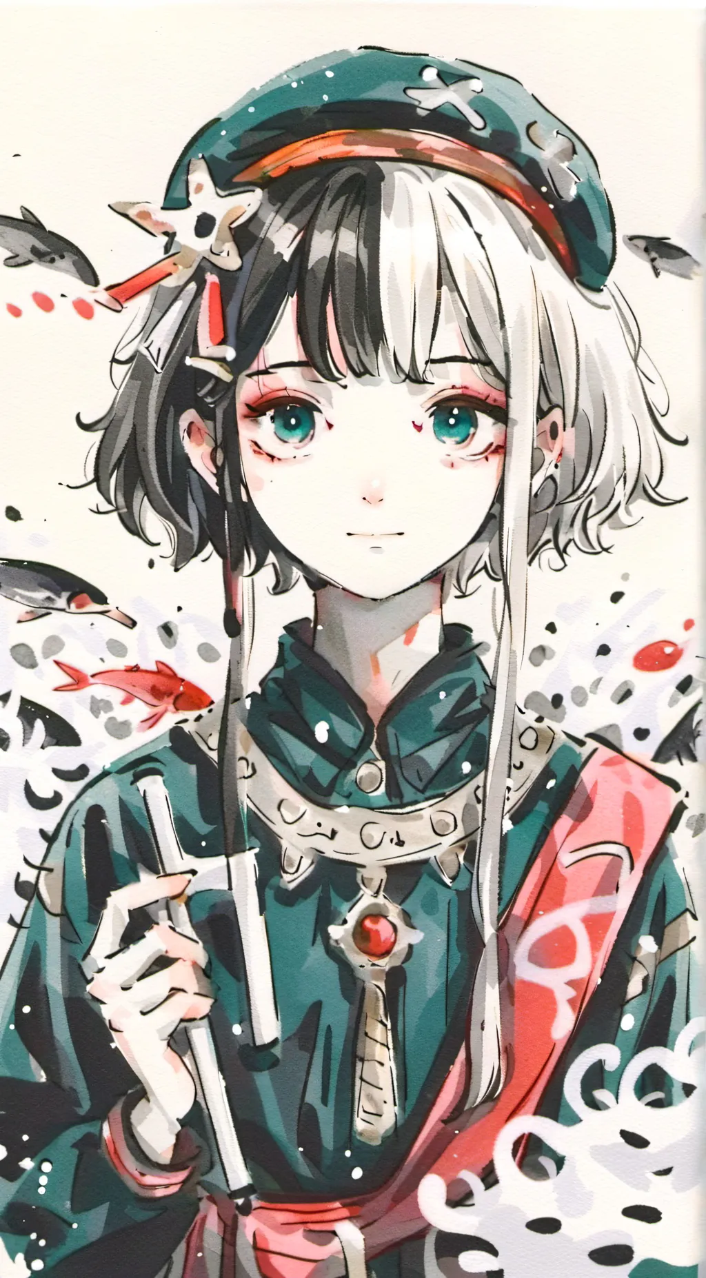 ai character: Squid gamex mha background