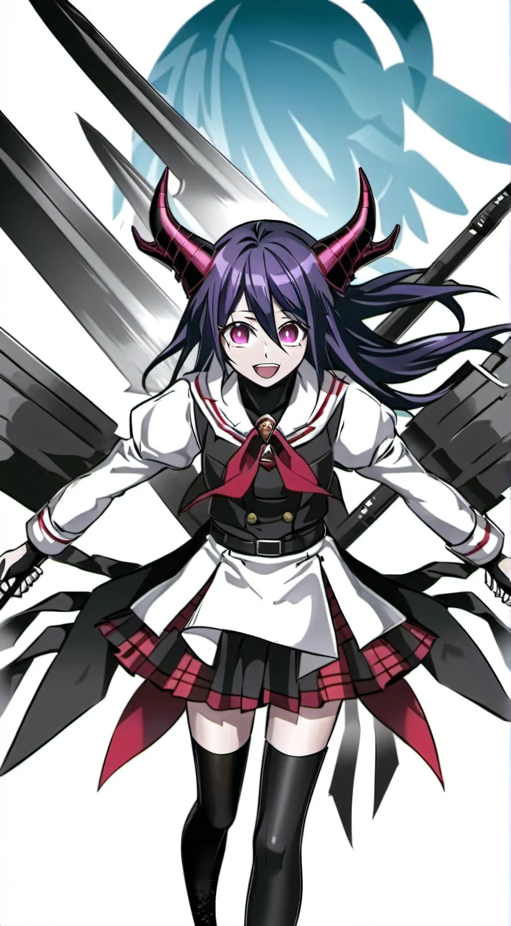 ai character: fem kokichi oma  background
