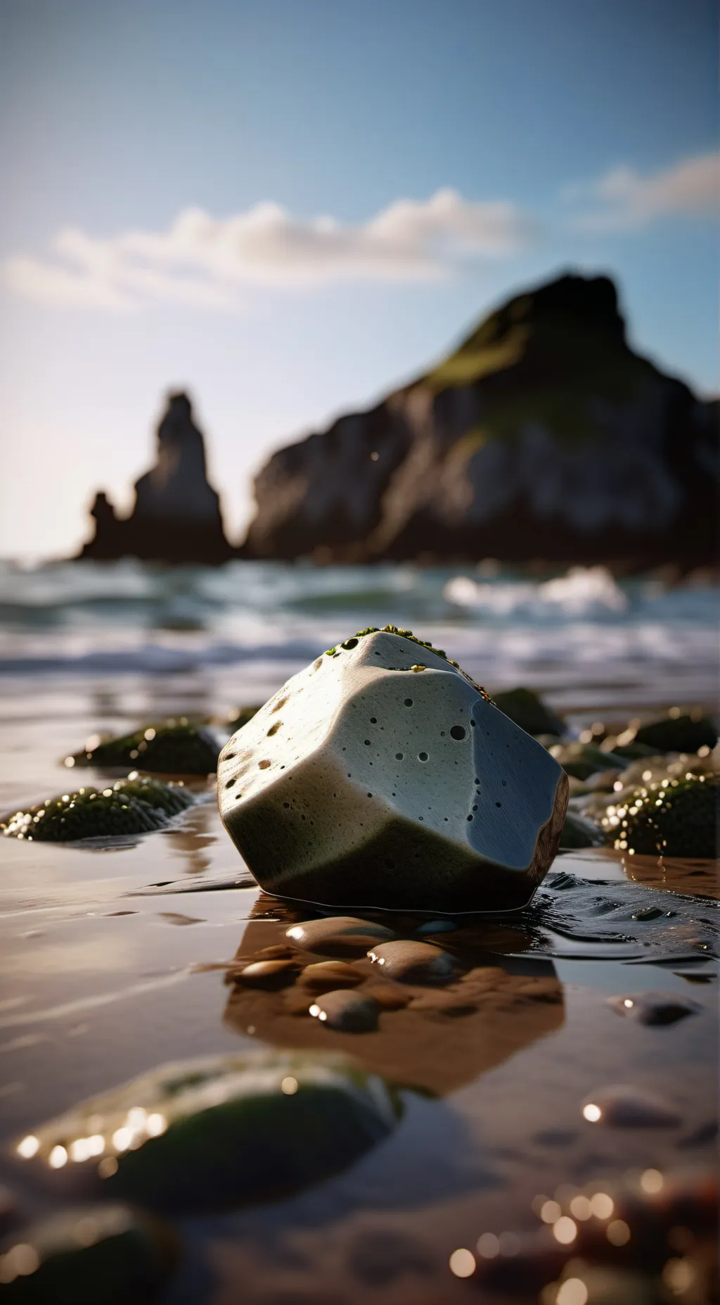 ai character: stone background