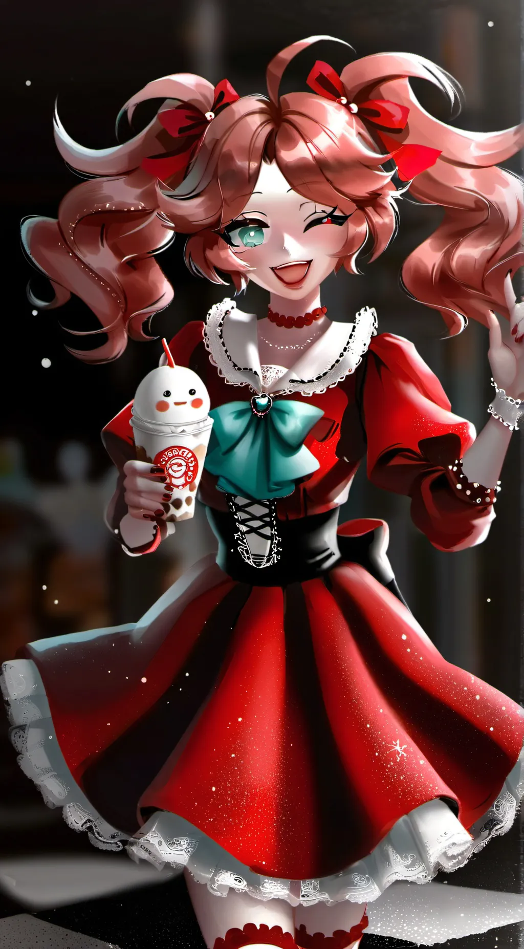 ai character: circus baby  background