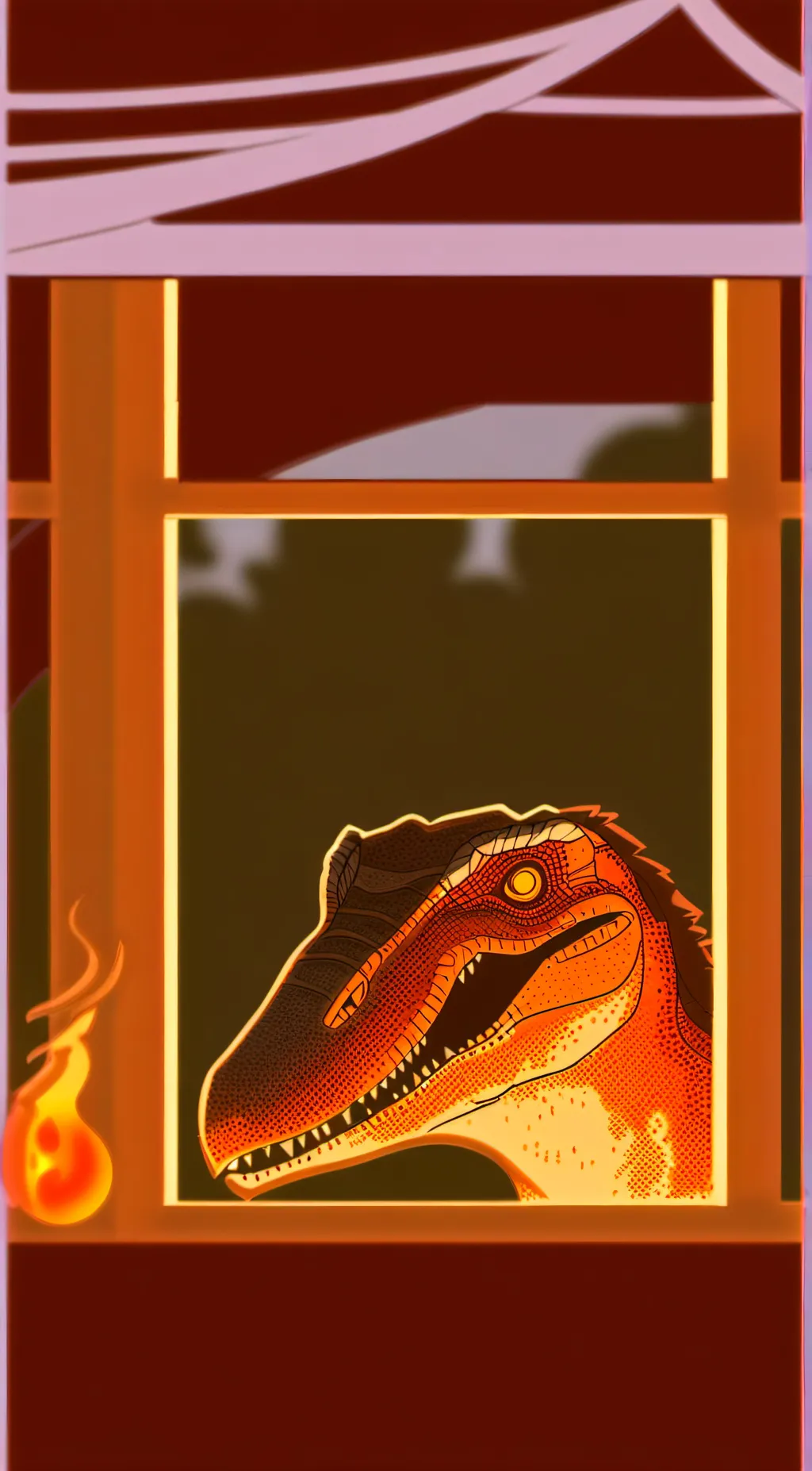 ai character: The last raptor background