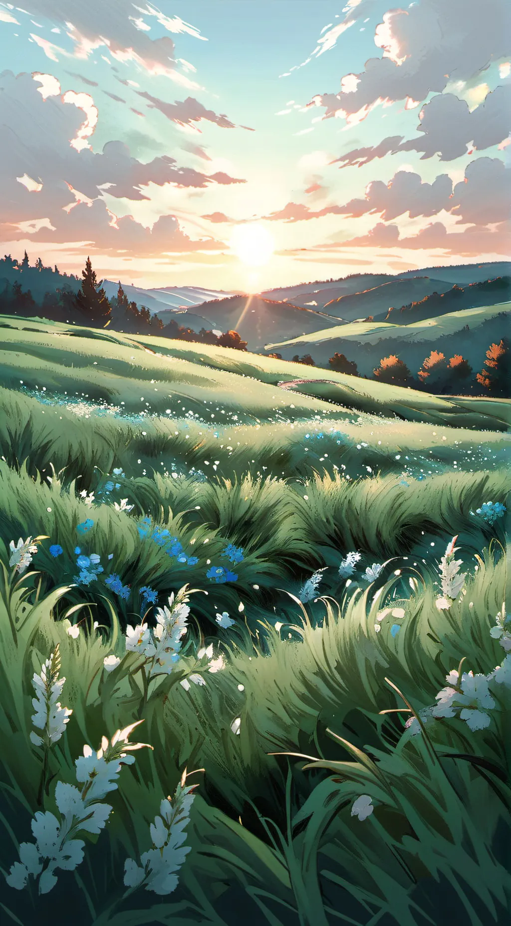 ai character: grass background