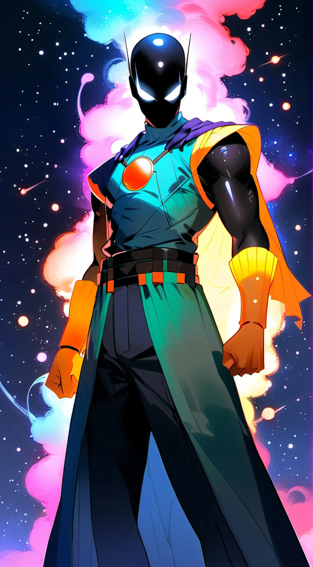 ai character: Purple background