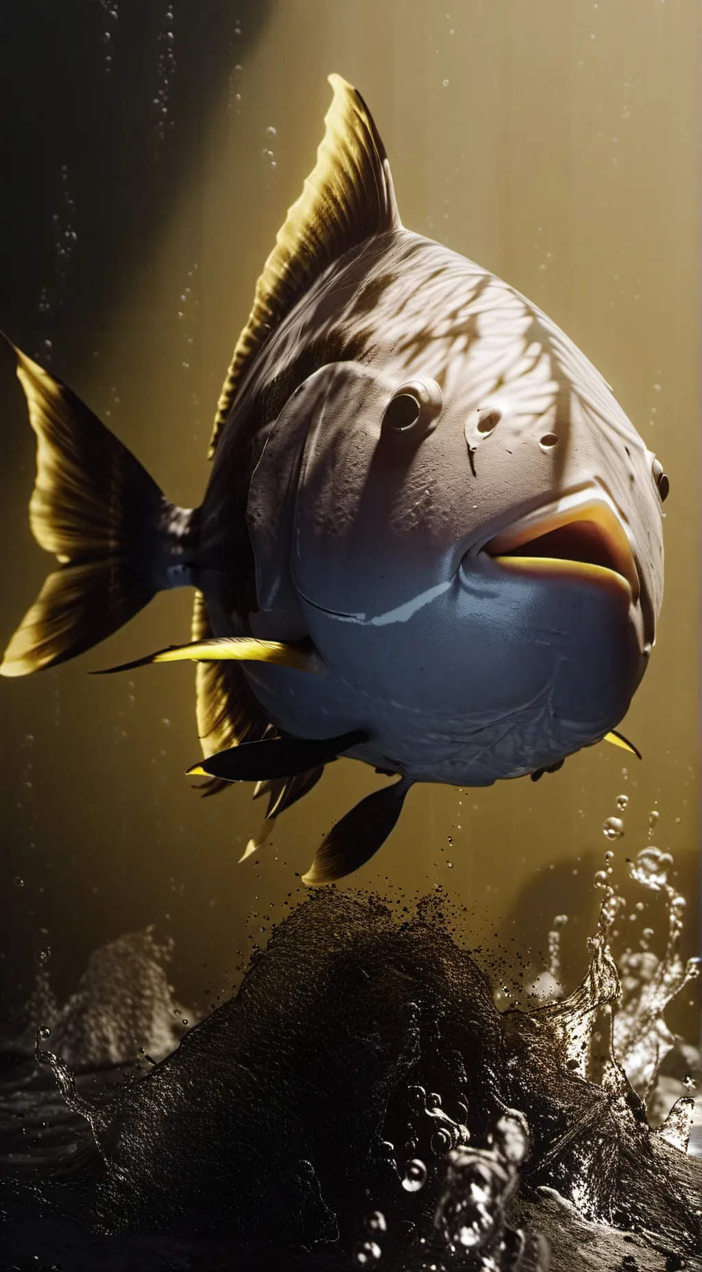 ai character: fish background