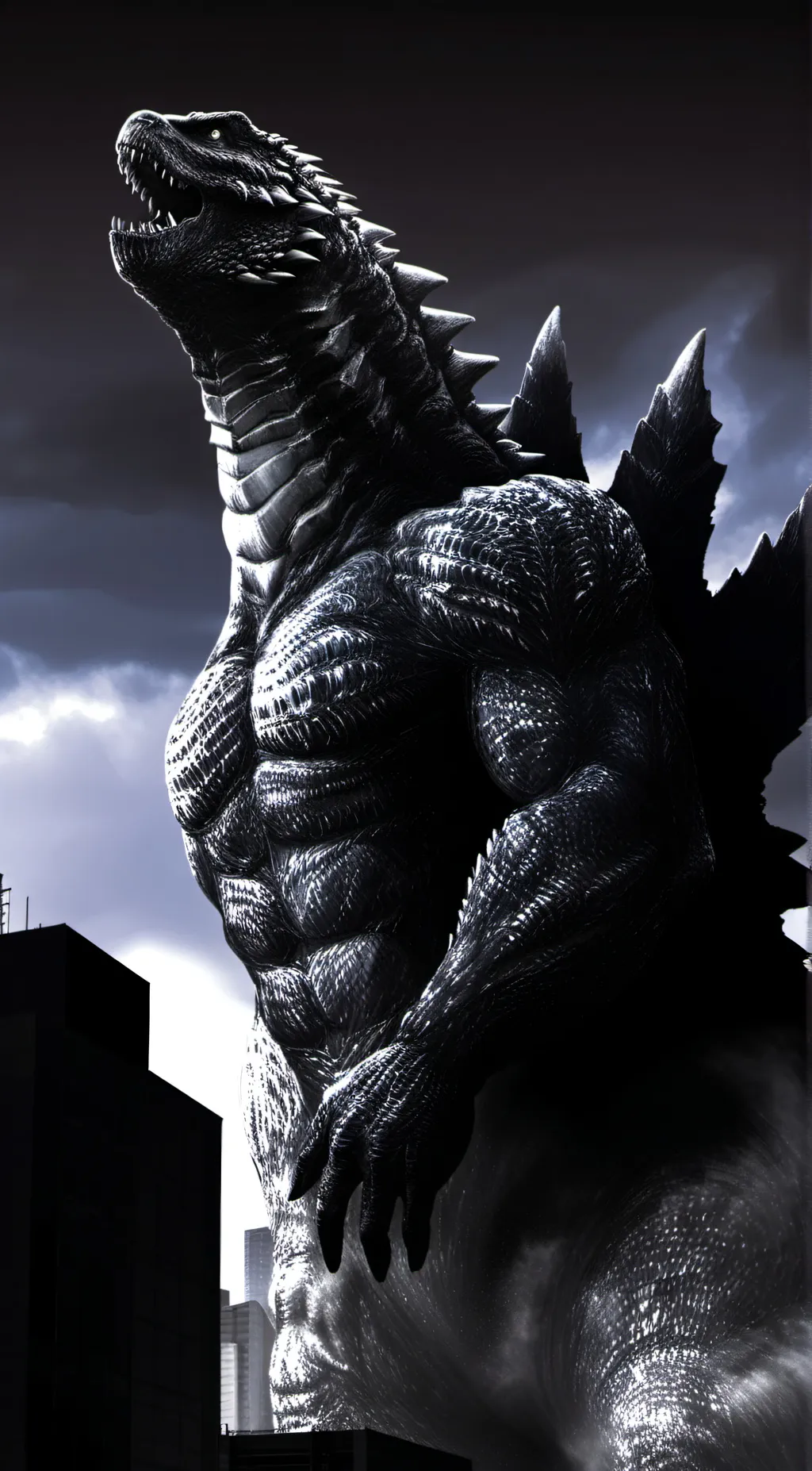 ai character: Gojira background