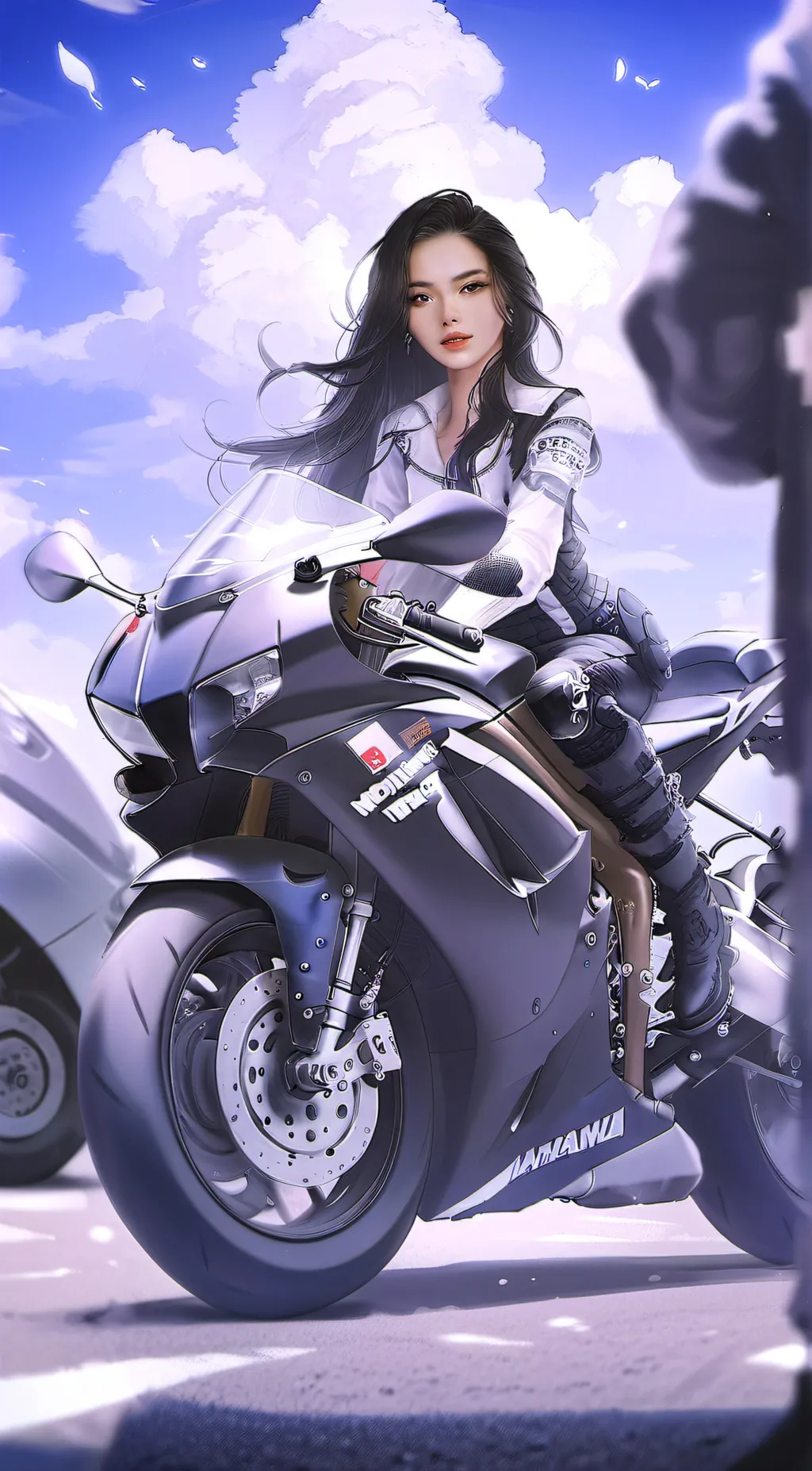 ai character: Violet  background