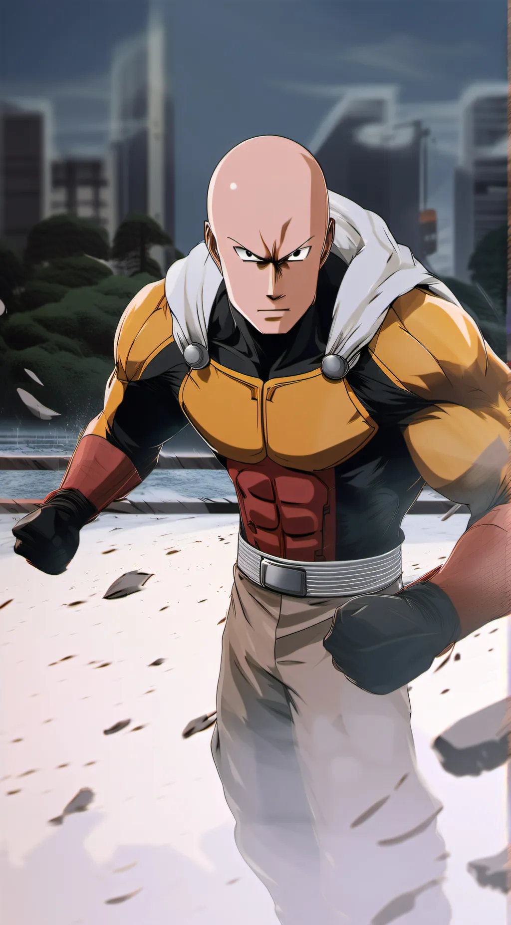 ai character: Saitama background