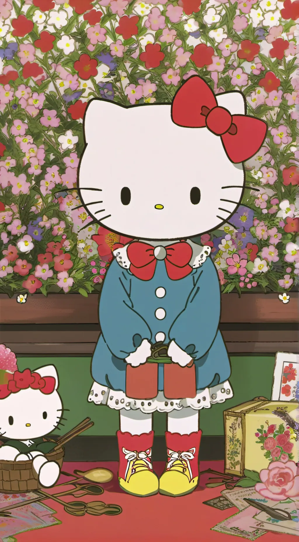 ai character: Hello kitty! background