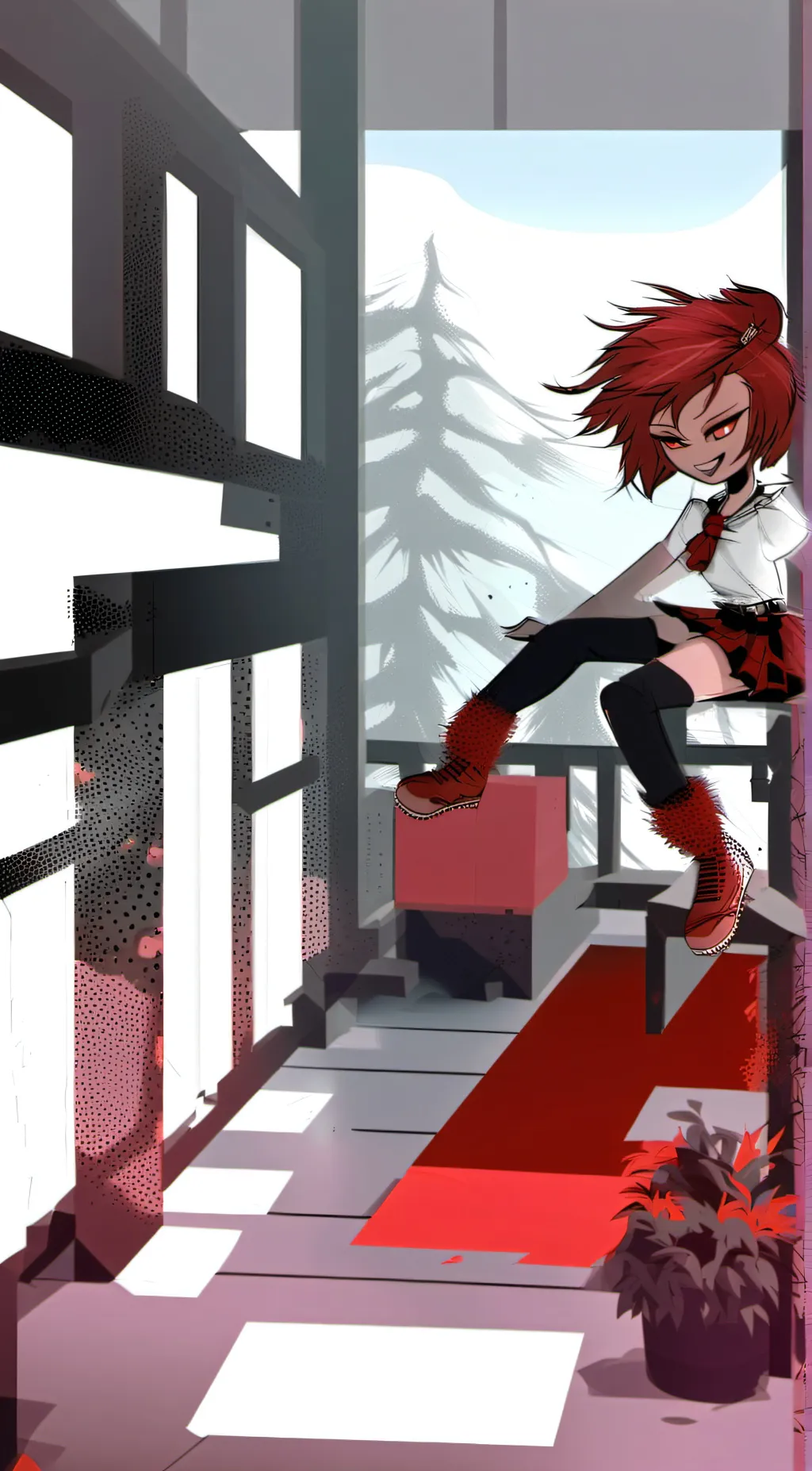 ai character: Female Alastor background