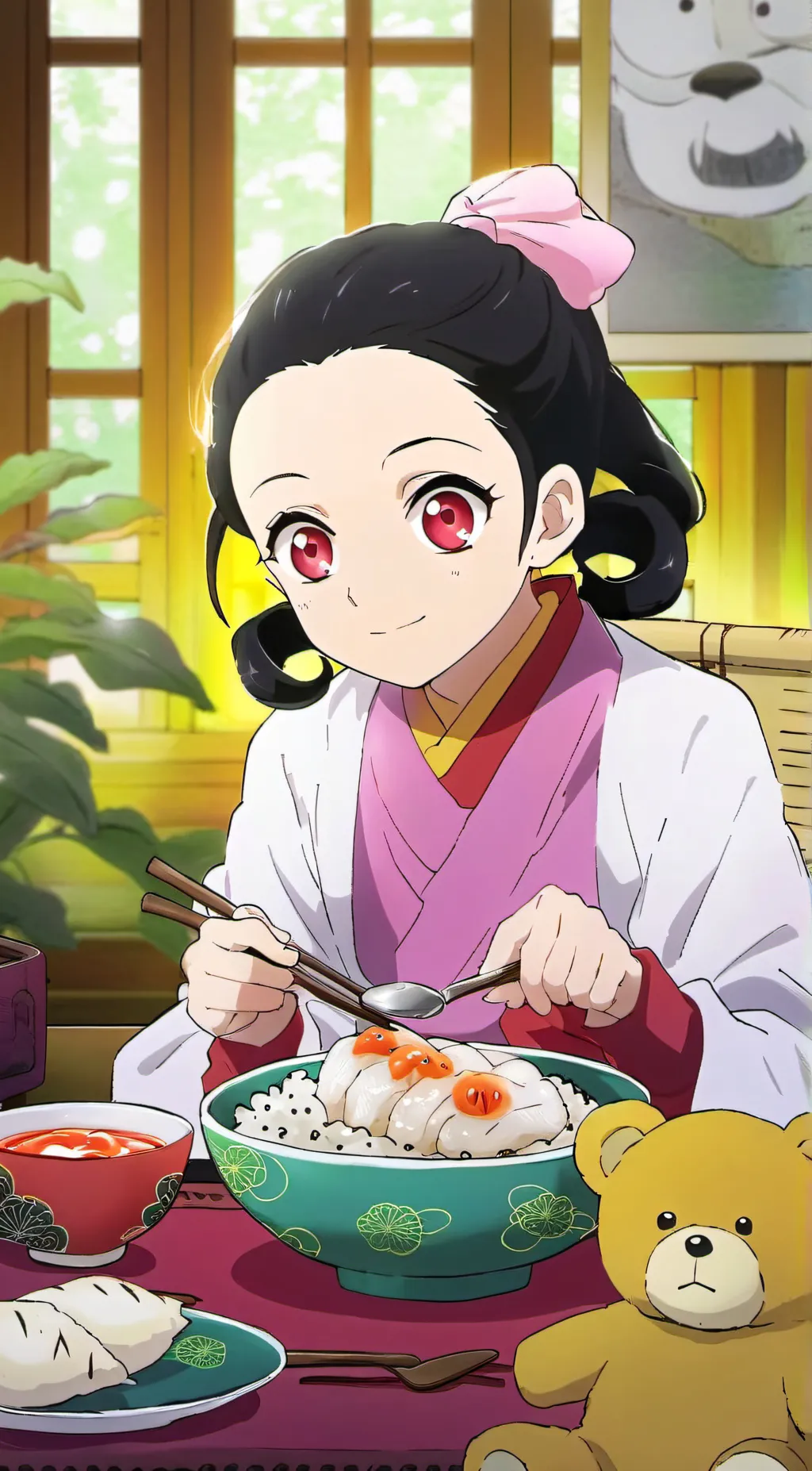 ai character: Nezuko Kamado background