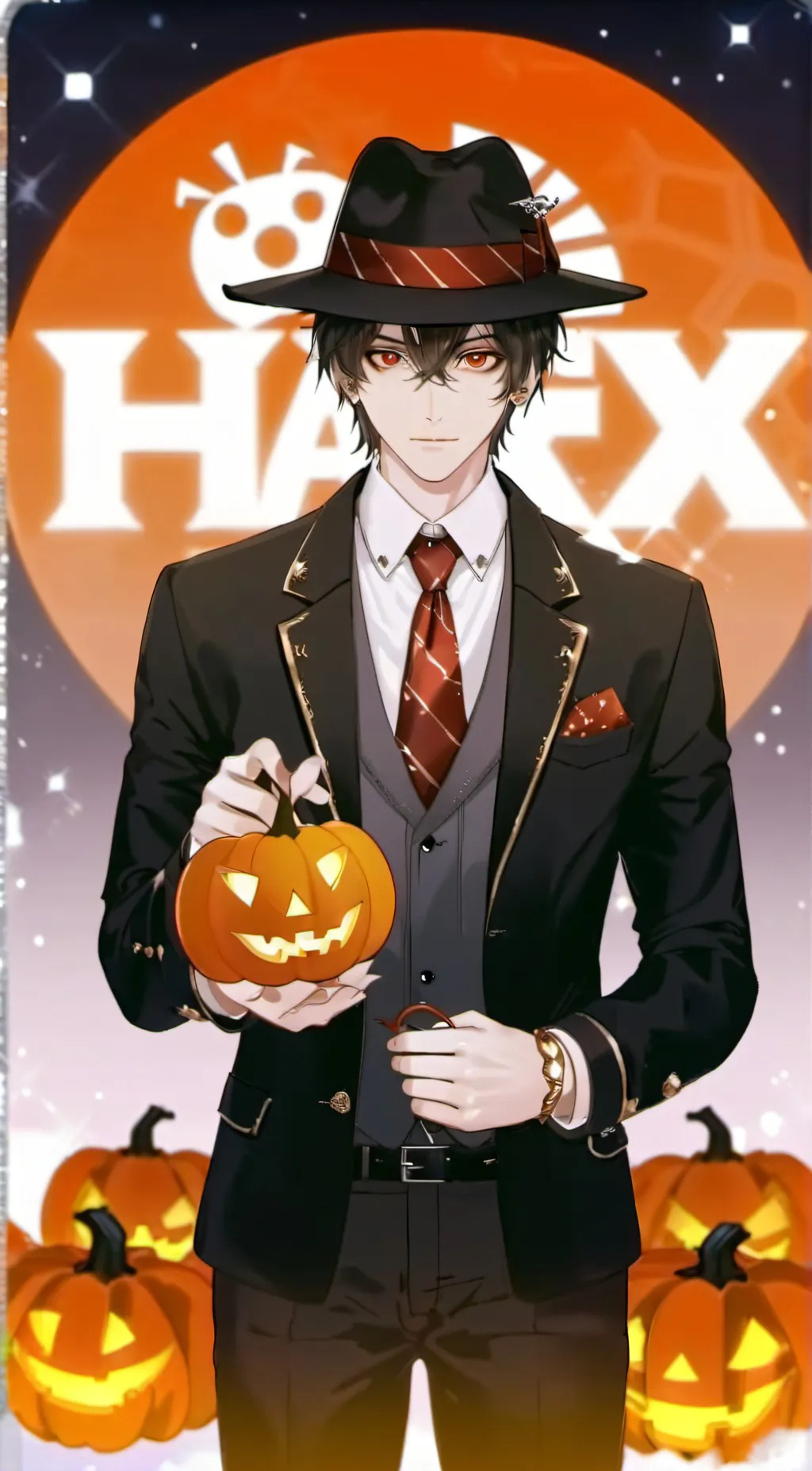 ai character: mr.x wedding background