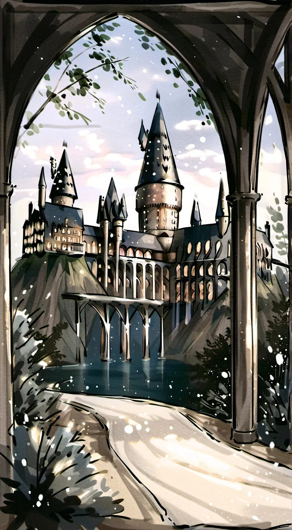 ai character: Hogwarts  background
